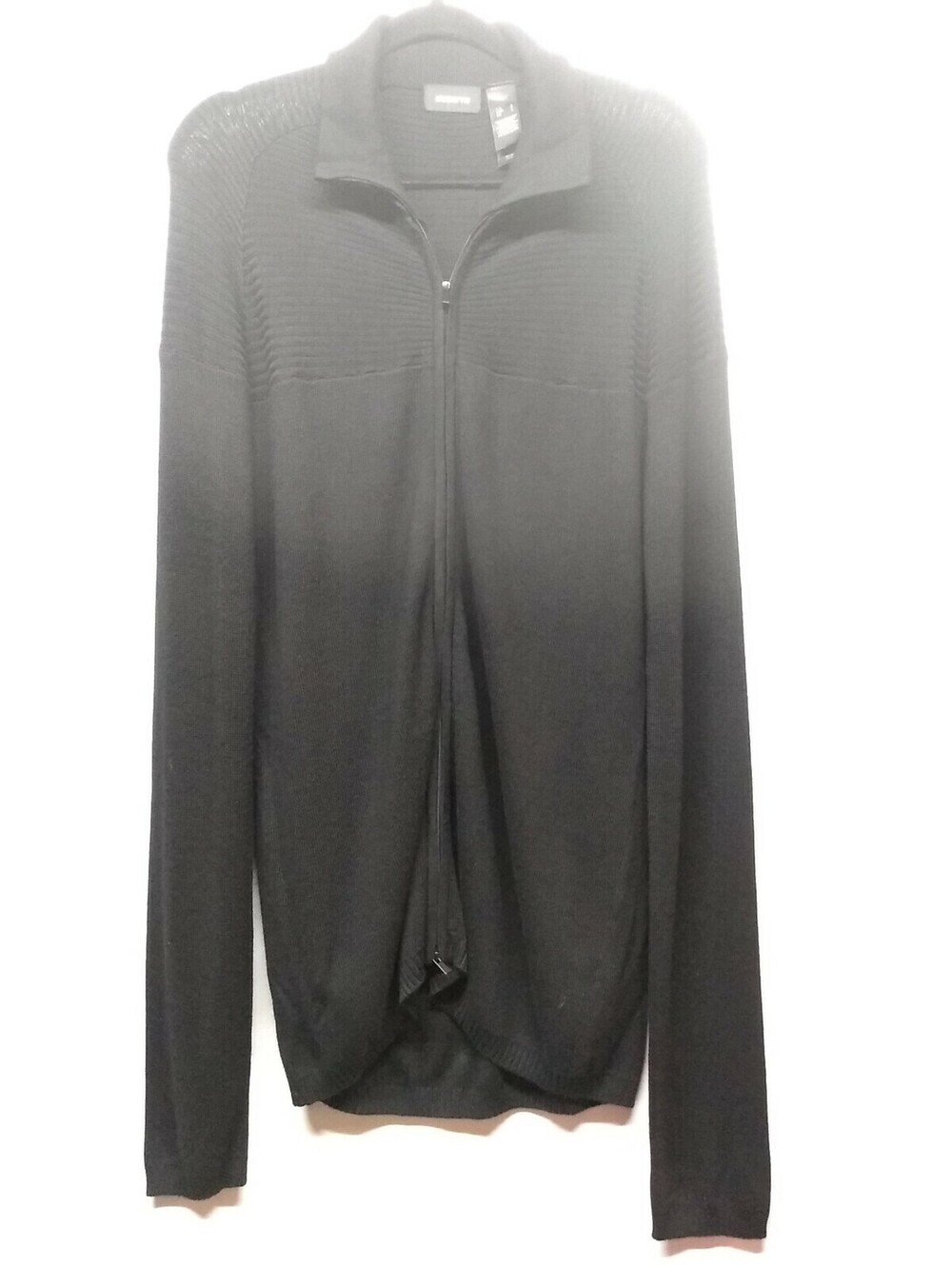 Claiborne Men's Sweater Full Zip Black 037